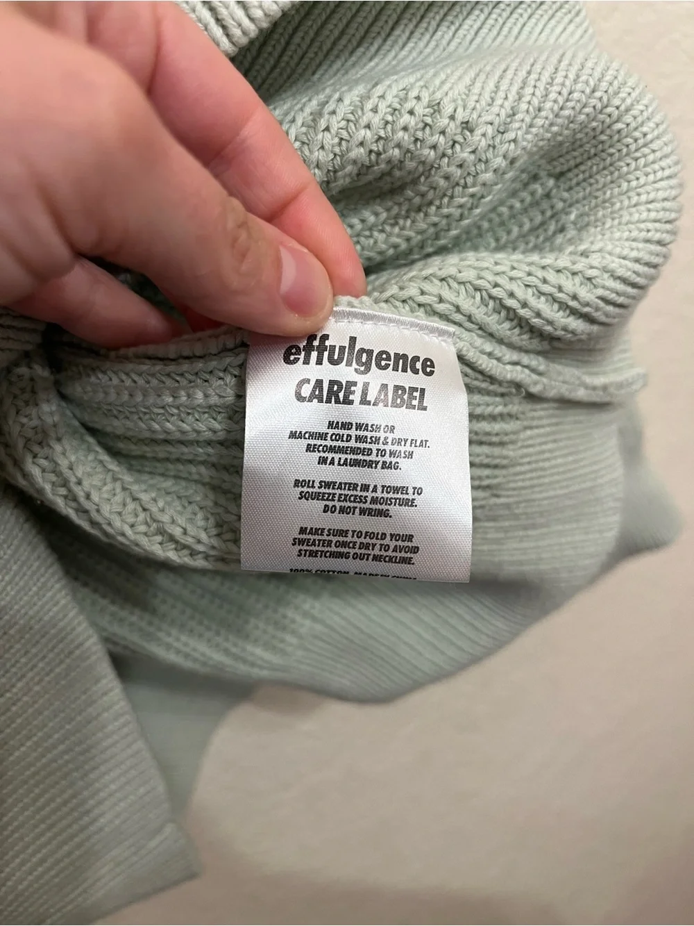 Effulgence Chunky Ribbed Knit Crewneck Sweater Pale Mint